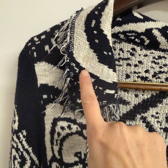 Free People Smitten Kitten Slouchy Mandala Boho Cardigan Medium - Picture 8 of 11